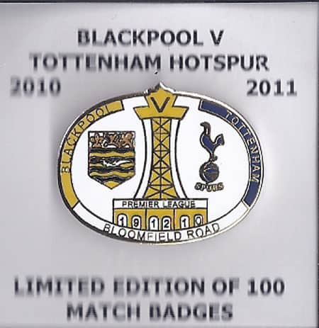 2010/11 Blackpool v Tottenham (Limited Edition Of 100)